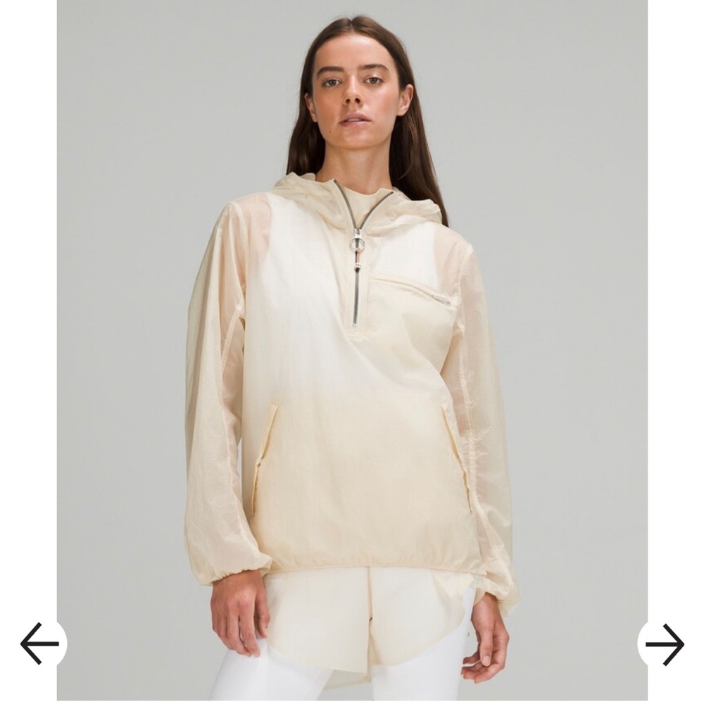 Lululemon Step Out Anorak - Size Large (Cream/Beige Colour) - White Opal